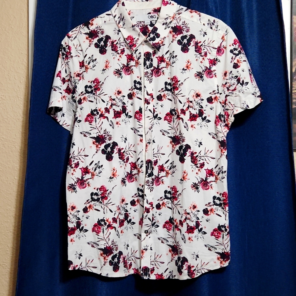 G BY GUESS MEN'S LARGE Short sleeve button-down shirt